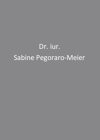 Dr. iur. Sabine Pegoraro-Meier